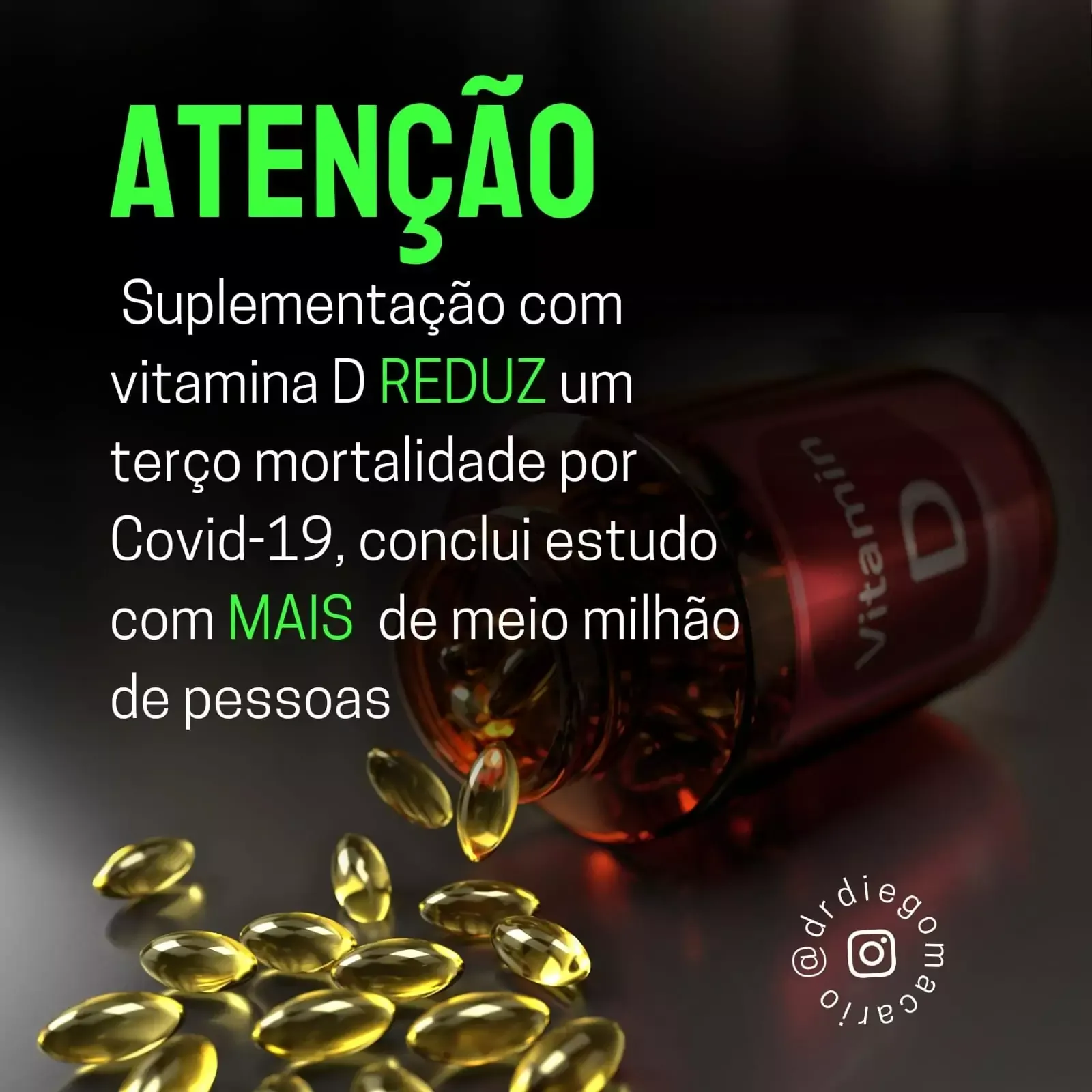 Post do Instagram do Dr. Diego Macário